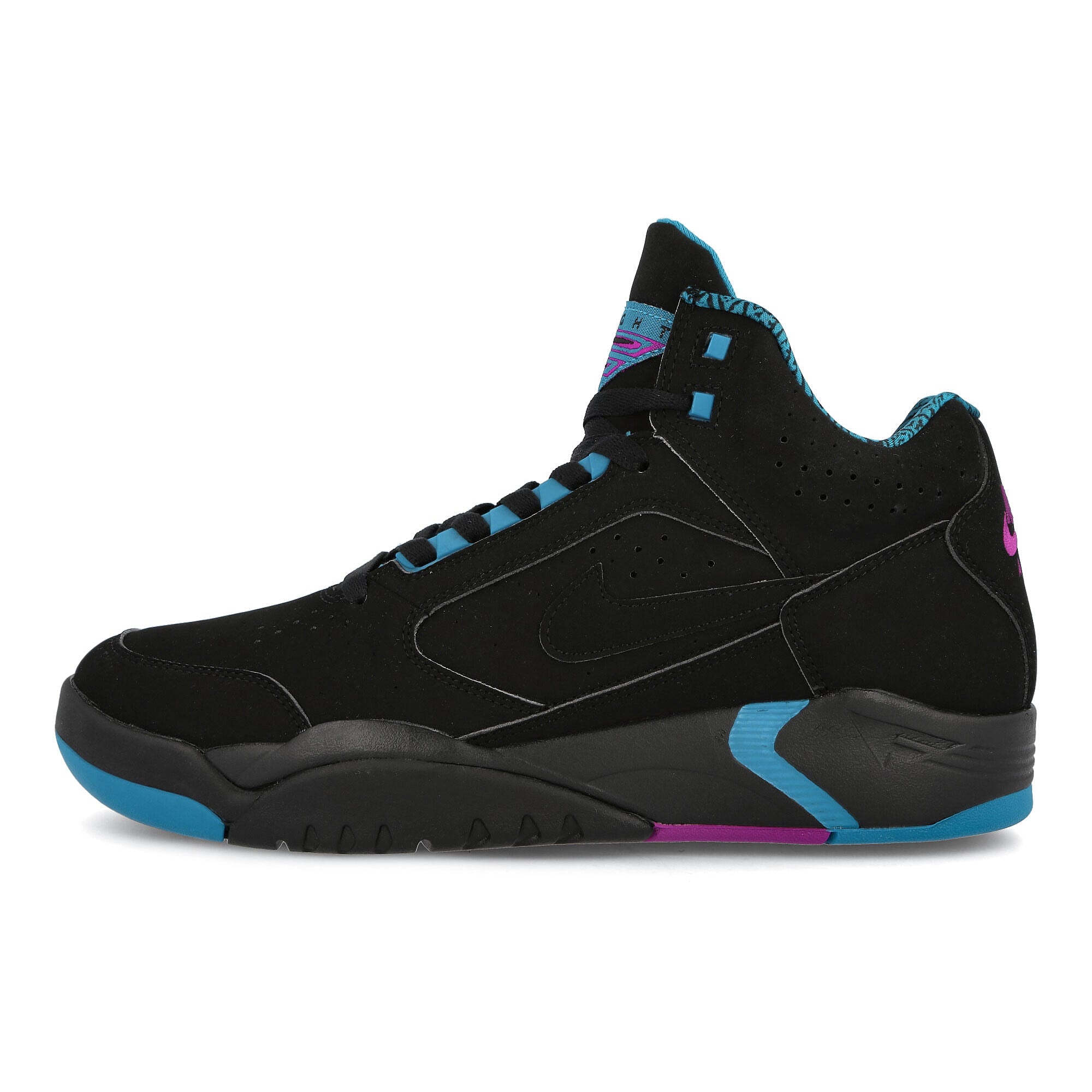 Nike air flight lite mid Black-Black - Cyber Teal - Red Plum Low Top Sneakers DQ7687 002 | Overkill