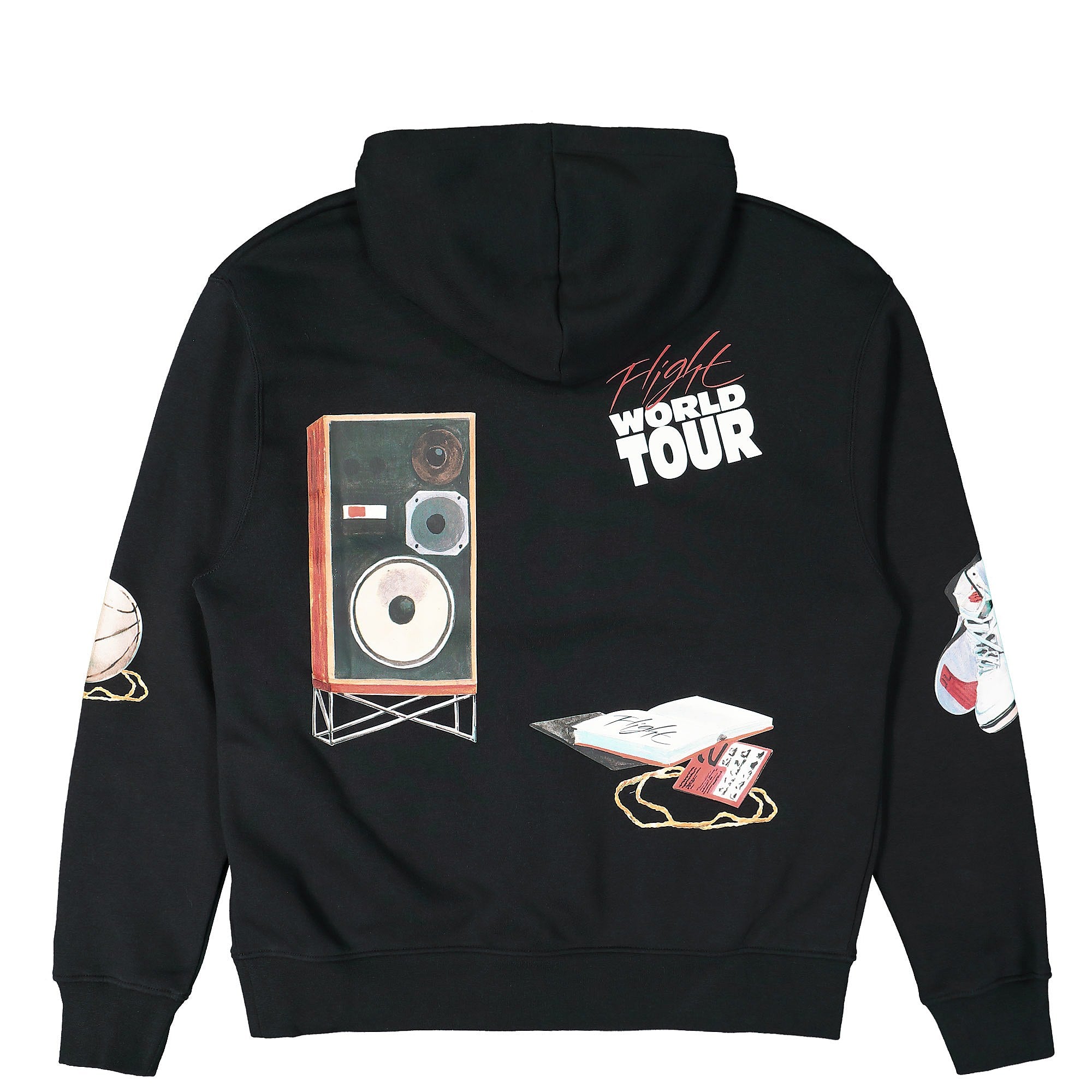 Jordan Air Jordan Artist Series Fleece Hoodie Black / Sail / University Red Hoodies Close-up | Overkill