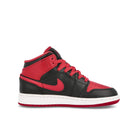 Jordan Air Jordan 1 Mid GS Black / Fire Red - White Mid Top Sneakers  Silhouette | Overkill