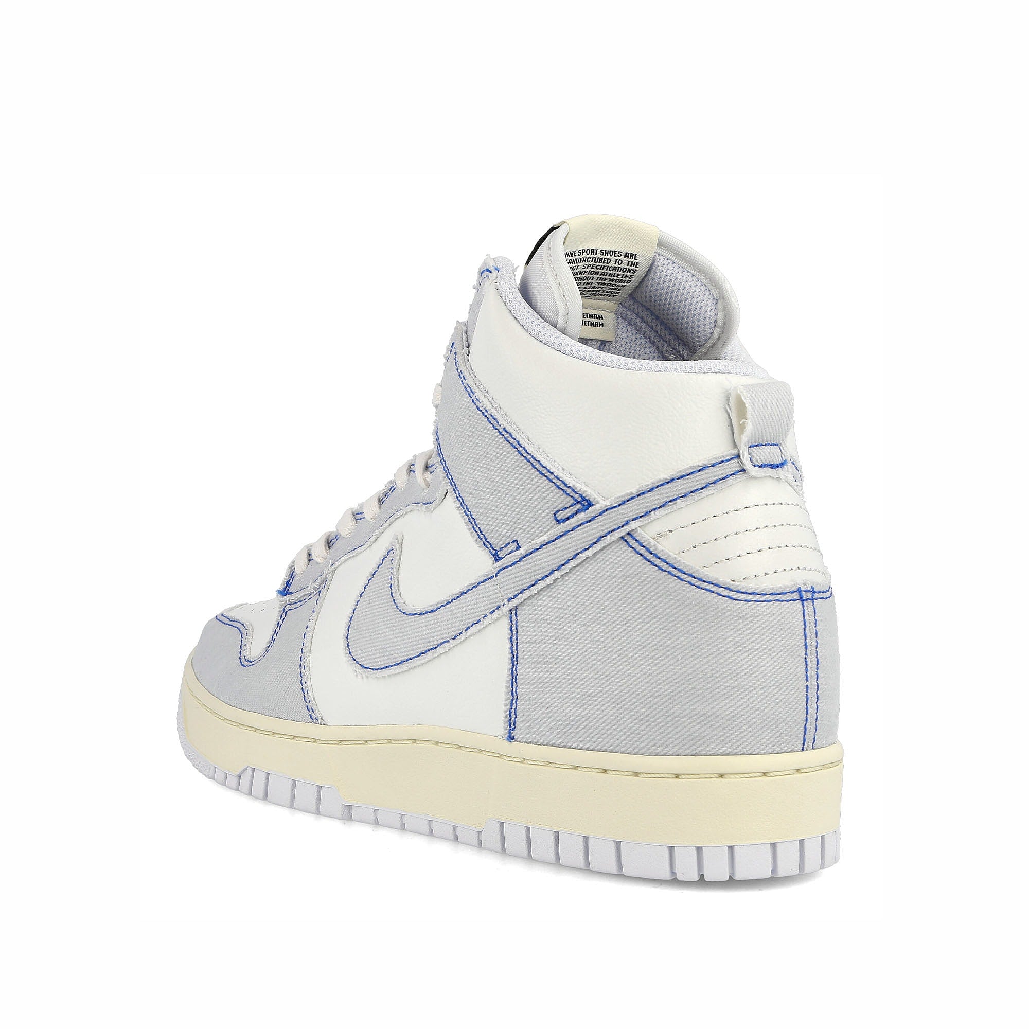 Nike dunk hi 1985 Summit White-Football Grey - Royal Blue High Top Sneakers  Material | Overkill