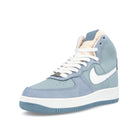 Nike wmns air force 1 sculpt Ocean Cube-Summit White - Worn Blue High Top Sneakers  Close Up | Overkill