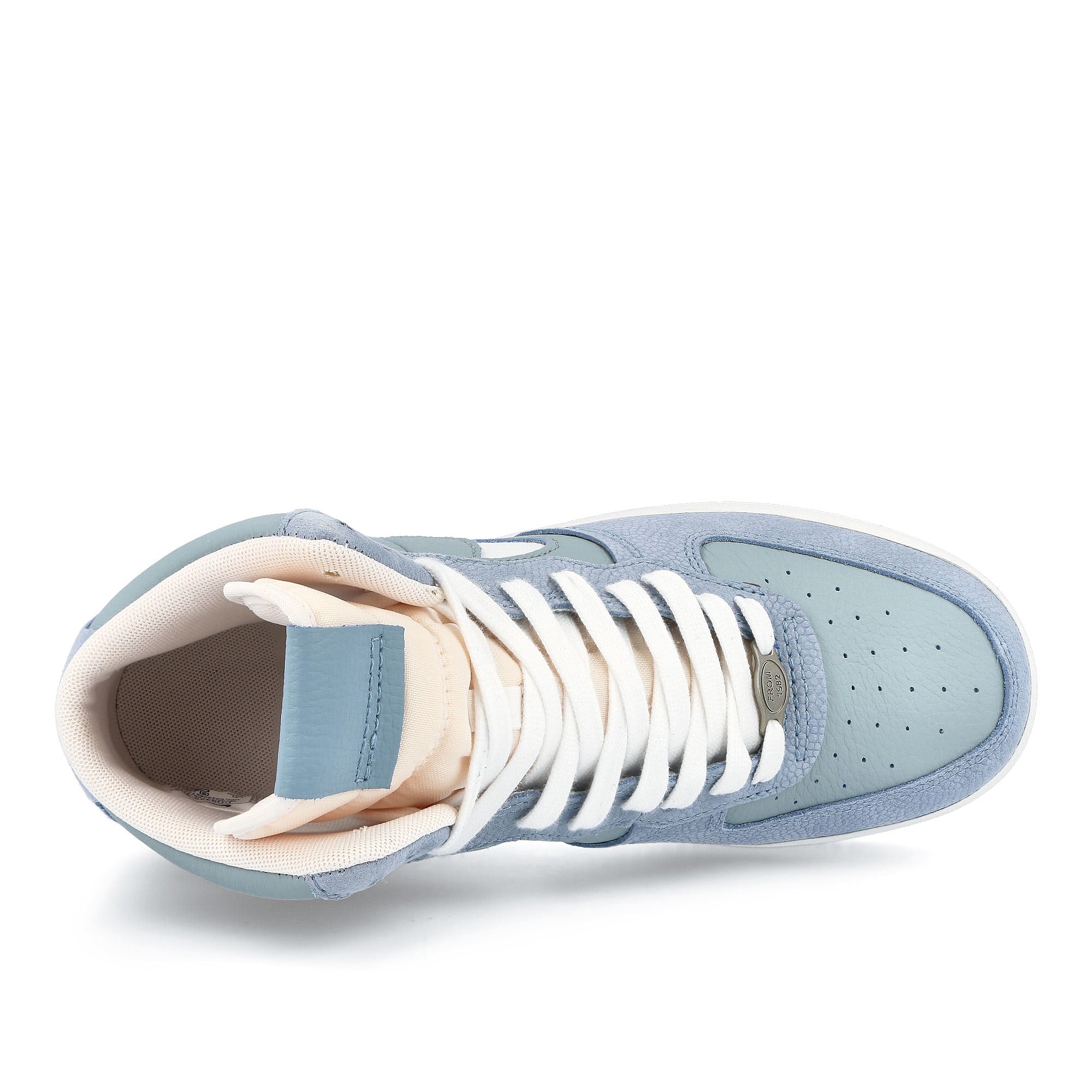 Nike wmns air force 1 sculpt Ocean Cube-Summit White - Worn Blue High Top Sneakers  Detailfoto | Overkill