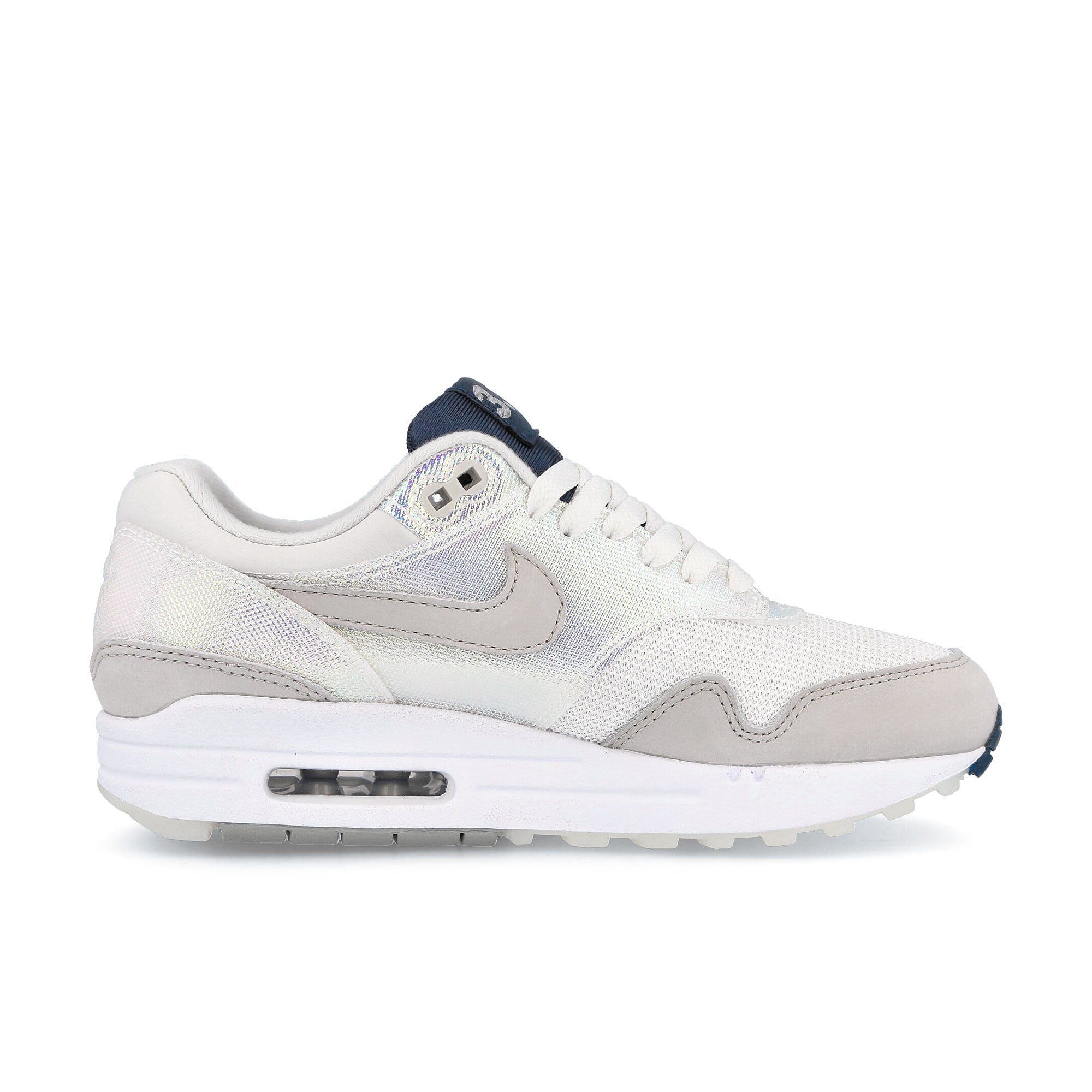 Nike wmns air max 1 amd Summit White-Light Bone - Light Smoke Grey Low Top Sneakers  Silhouette | Overkill