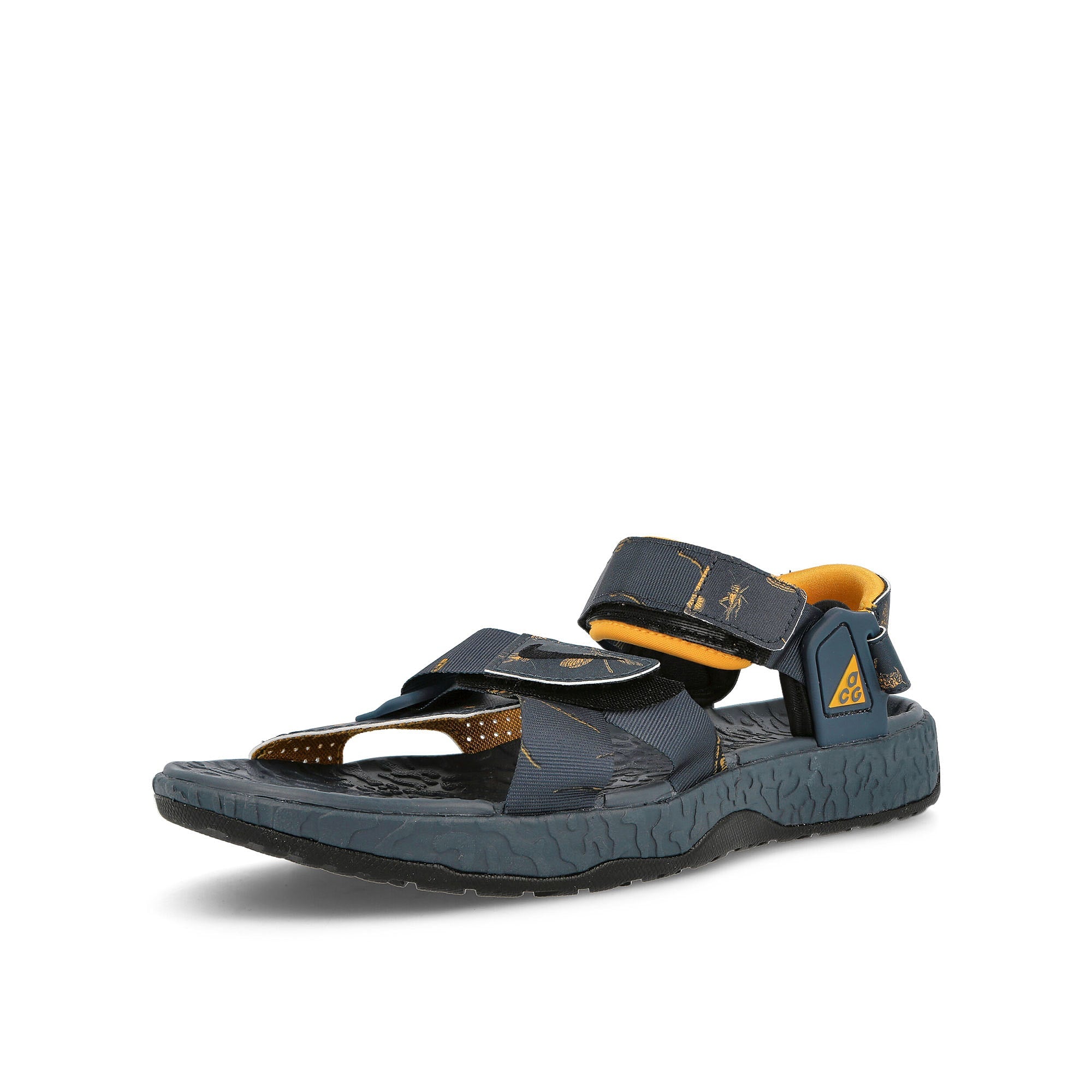 Nike acg air deschutz + se Thunder Blue / Yellow Ochre - Black Slides, Sandals & Slippers  Close Up | Overkill