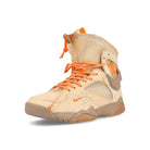 Jordan Bephies Beauty Supply x Wmns Air Jordan 7 Retro Sanddrift / Peach Cream - Malt - Turf Orange Sneakers  Close Up | Overkill