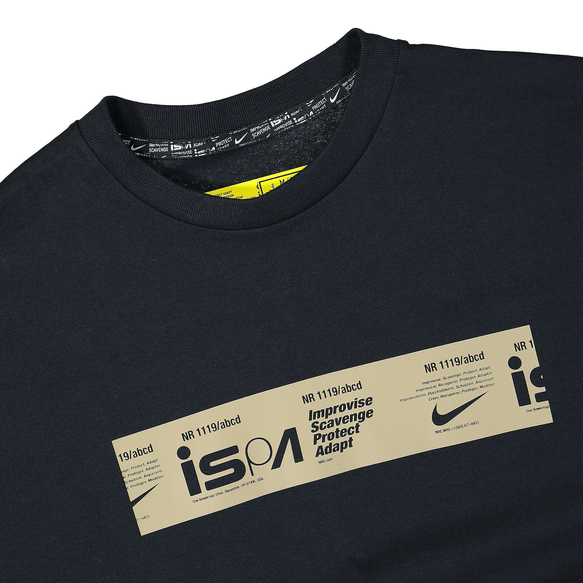 Nike NRG ISPA Graphic Tee Black T-Shirts Close-up | Overkill