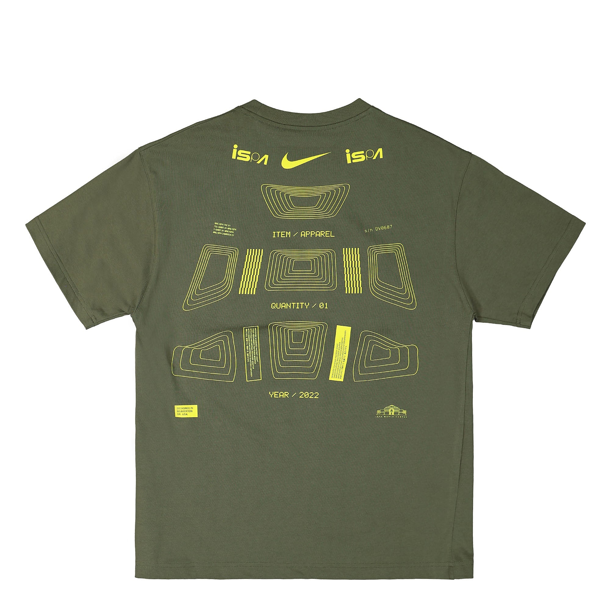 Nike NRG ISPA Graphic Tee Medium Olive T-Shirts Material | Overkill