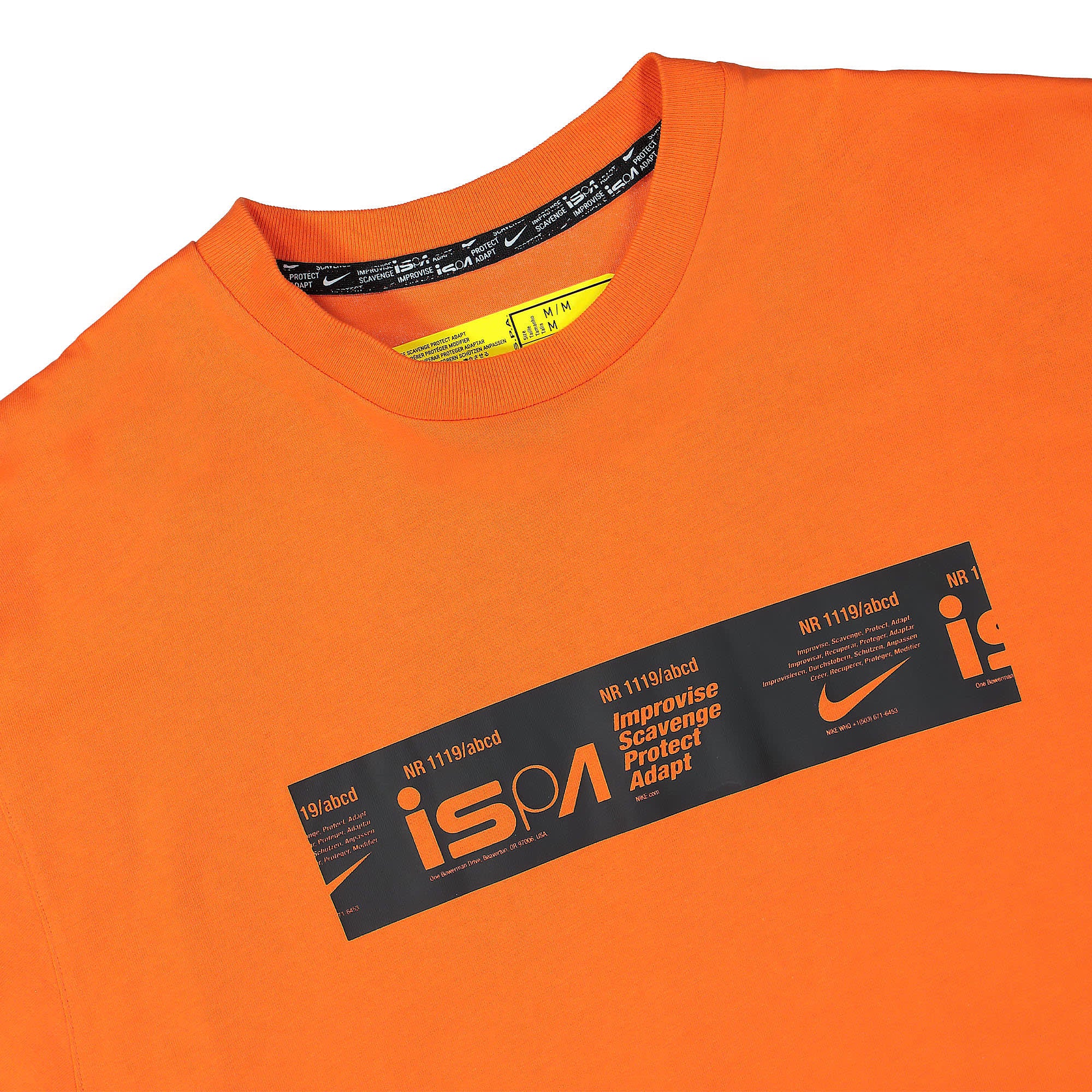 Nike NRG ISPA Graphic Tee Rush Orange T-Shirts Material | Overkill