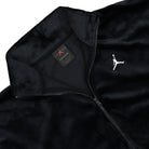Jordan Air Jordan W Flight Velour Fleece Jacket Black / Cement Grey / Sail Track Jackets Close-up | Overkill