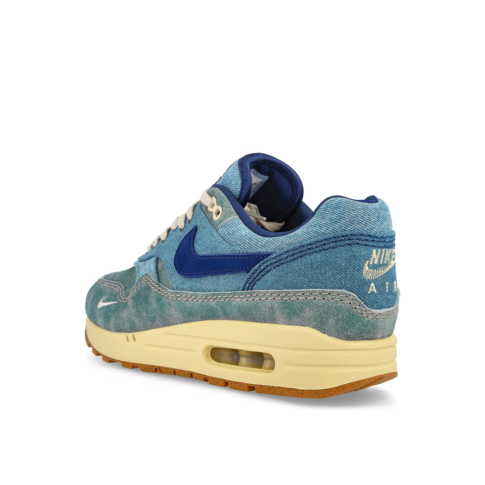 Nike air max 1 premium Mineral Slate-Deep Royal Blue - Lemon Wash Low Top Sneakers  Material | Overkill