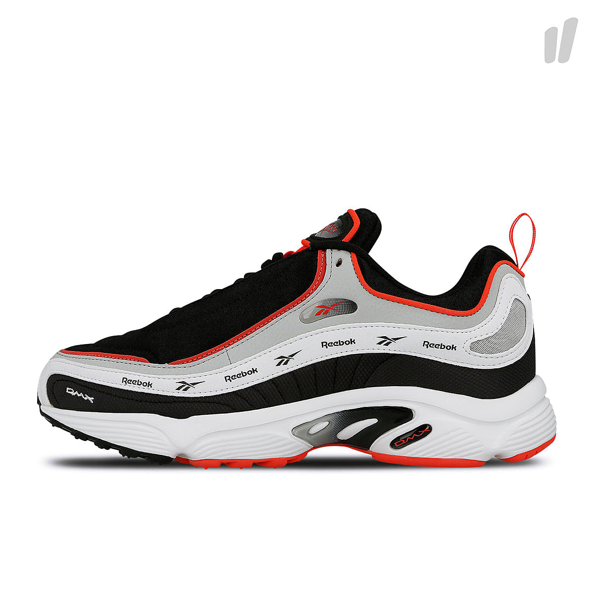 Reebok daytona dmx vector Black / Grey / White / Neon Red Low Top Sneakers DV3891 | Overkill