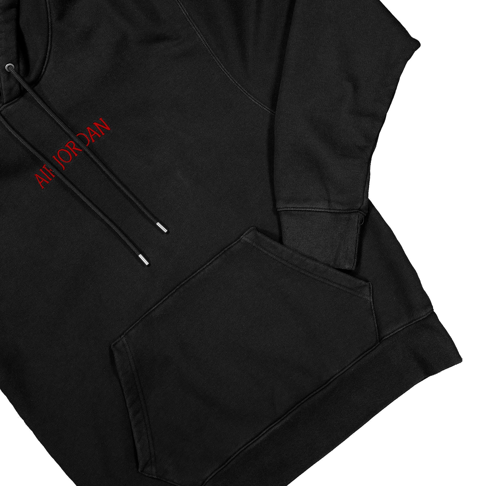Jordan Air Jordan Wordmark Fleece Hoodie Black / Gym Red Hoodies Detailfoto | Overkill