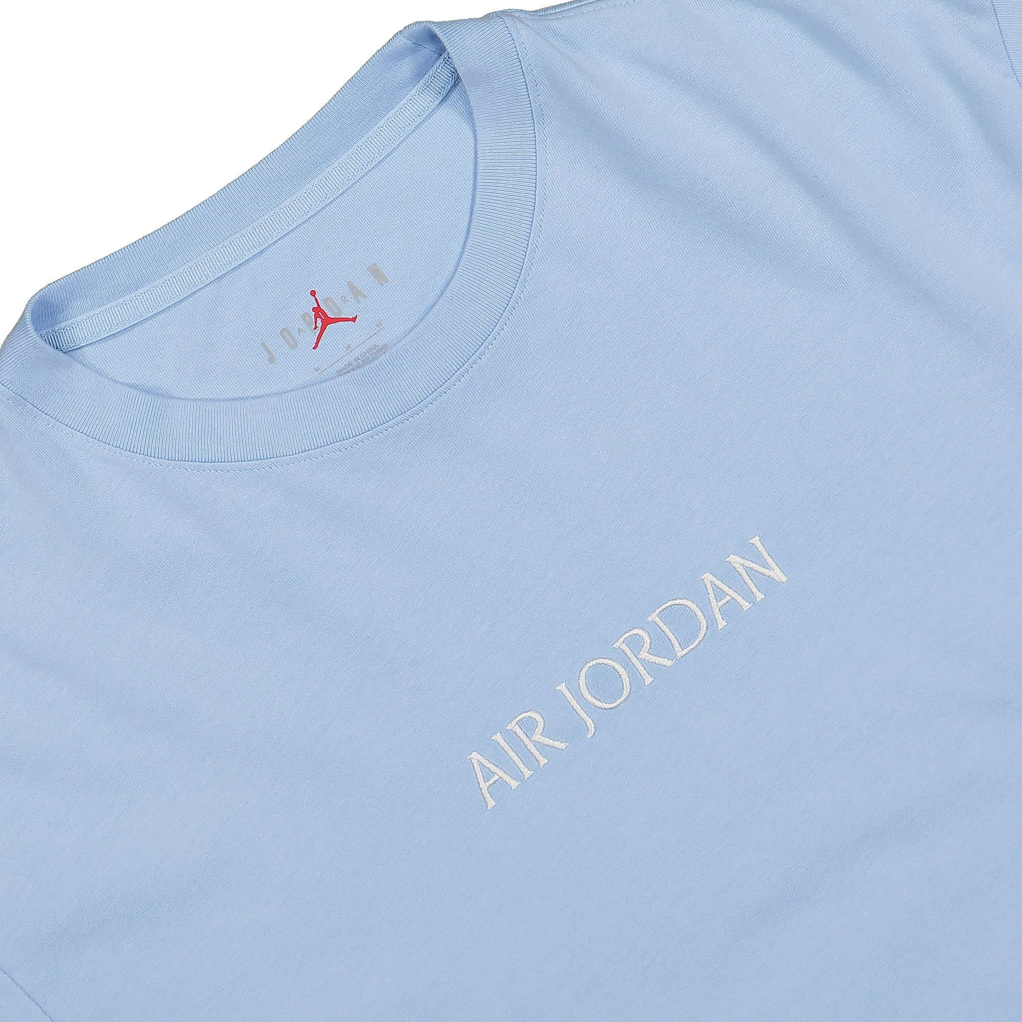 Jordan Air Jordan Wordmark Tee Ice Blue / Sail T-Shirts Close-up | Overkill