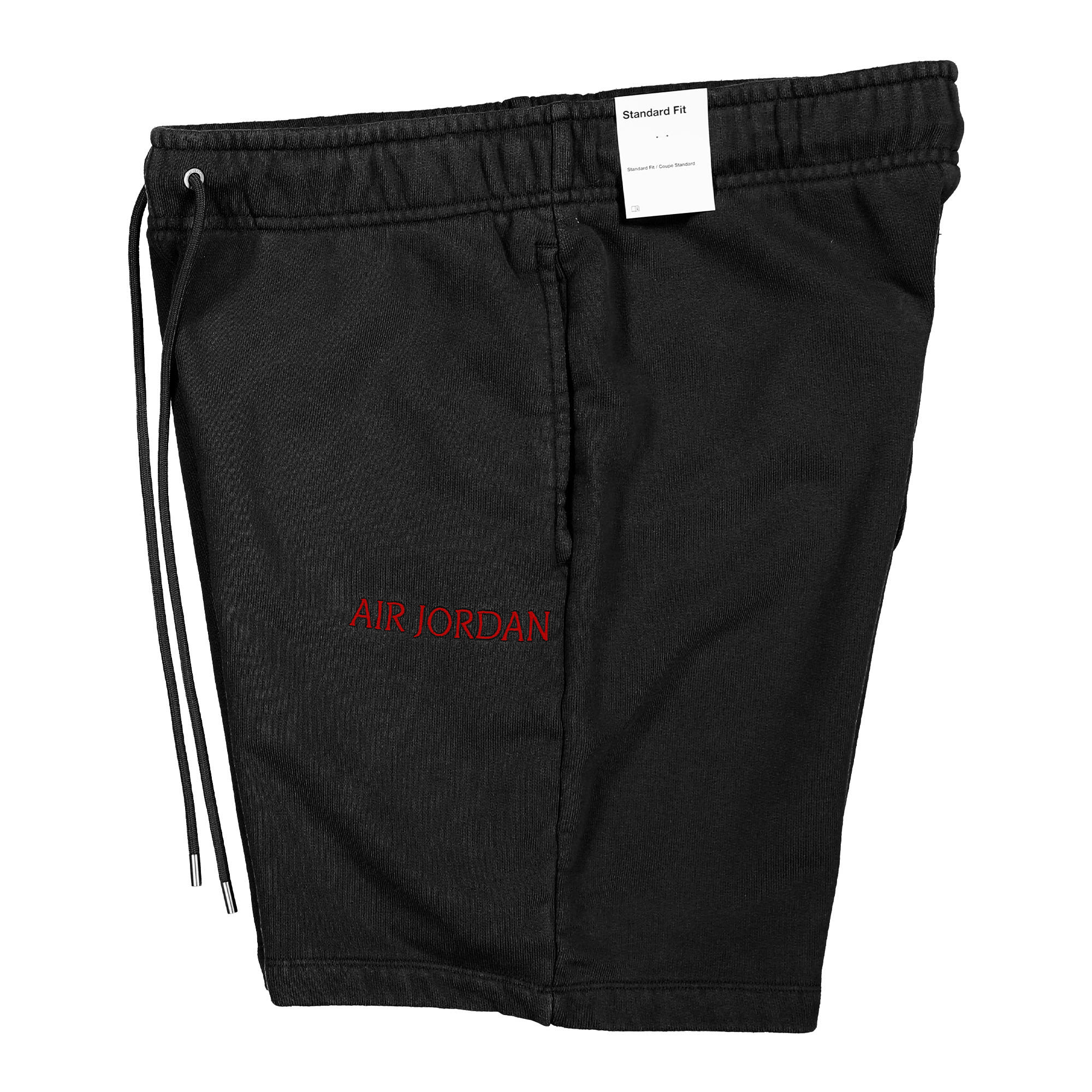 Jordan Air Jordan Wordmark Fleece Short Black / Gym Red Shorts Close-up | Overkill