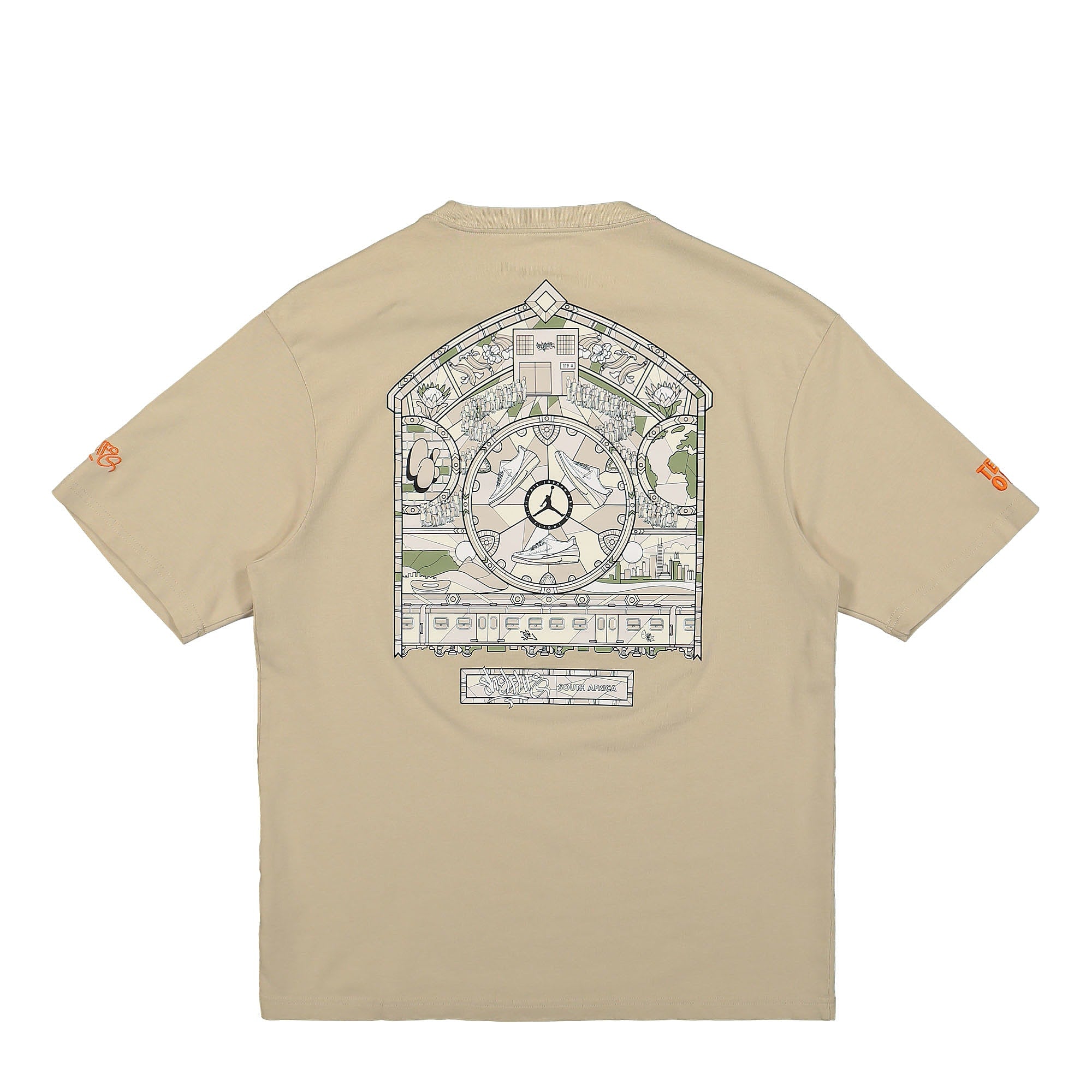 Jordan Shelflife x Air Jordan IFC Tee Rattan / Total Orange T-Shirts Close-up | Overkill