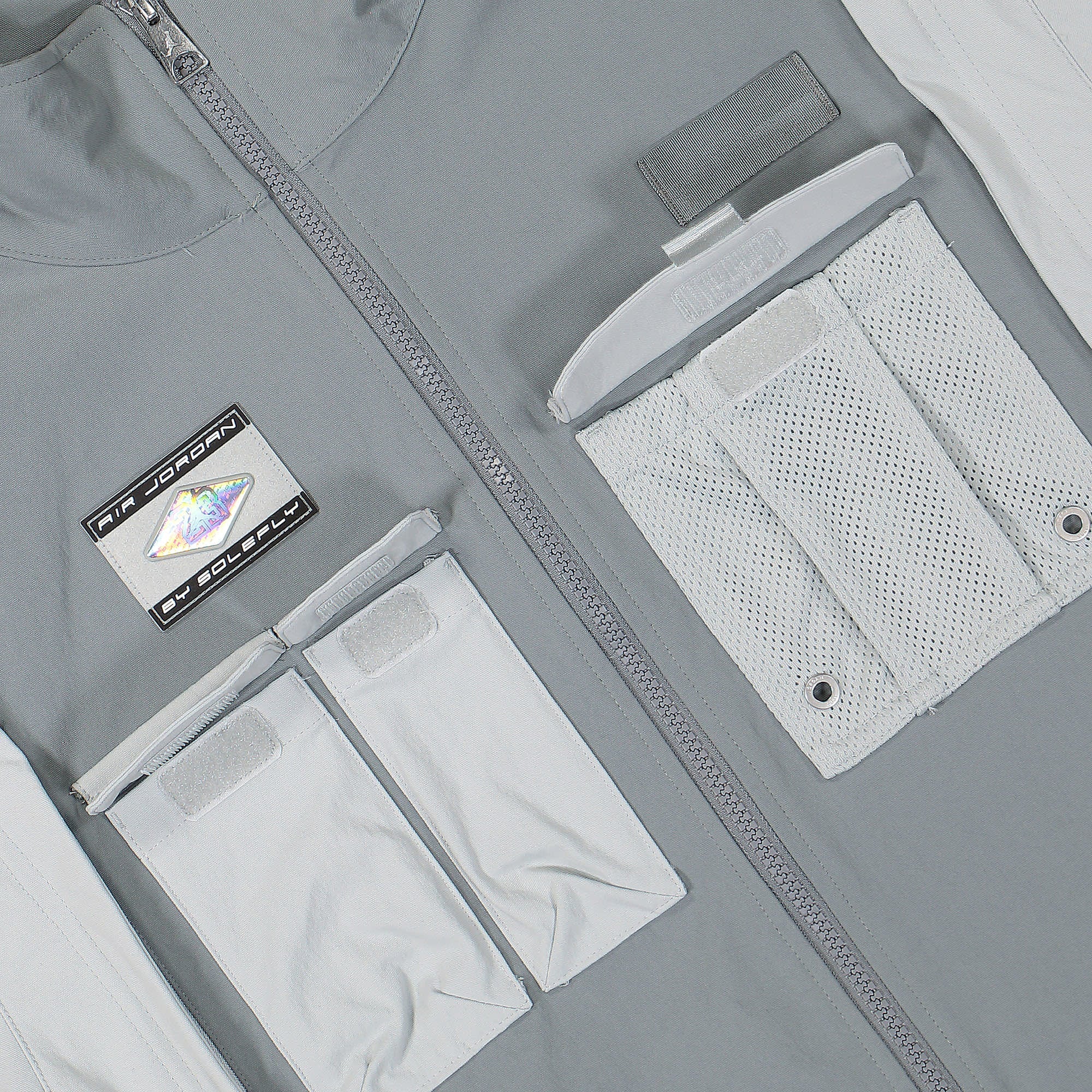 Jordan SoleFly x Air Jordan Jacket Light Smoke Grey / Smoke Grey Jackets Detailfoto | Overkill