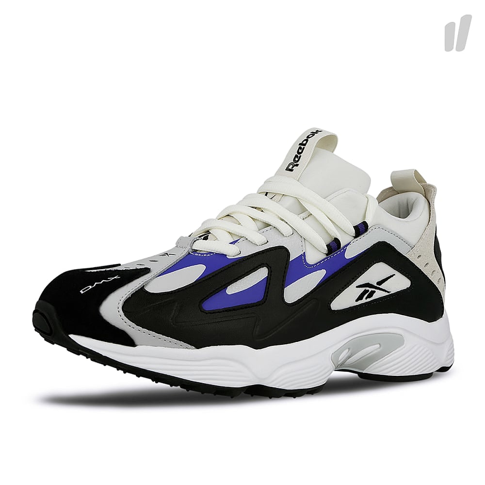 Reebok dmx series 1200 lt Chalk-Black-Ultima Purple Low Top Sneakers  Close Up | Overkill