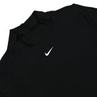 Nike W Essential Ribbed Mock Long Sleeve Top Black / White Longsleeves Close-up | Overkill