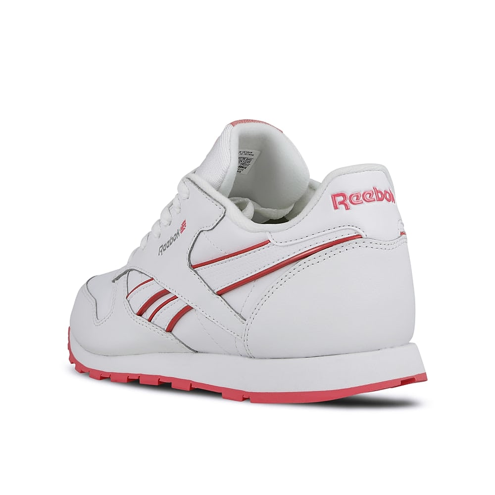 Reebok classic leather junior White-Astro Pink-White Low Top Sneakers  Material | Overkill