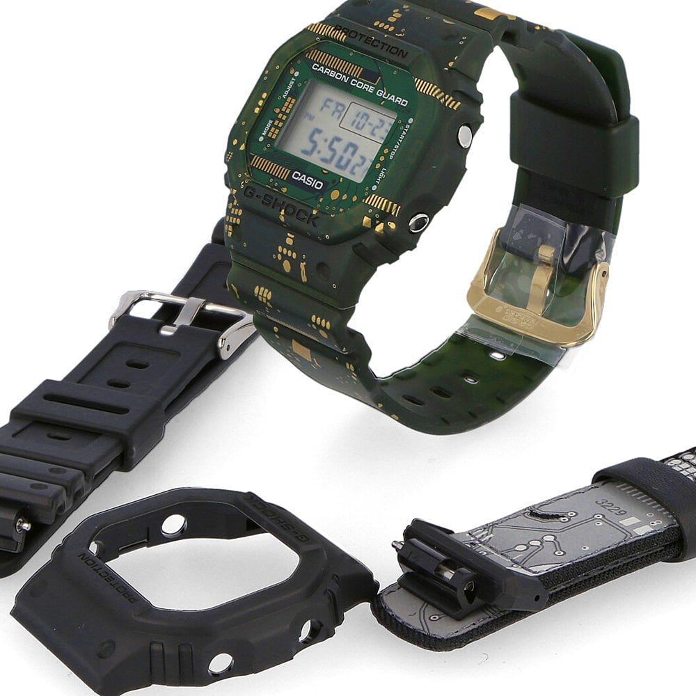 Casio G-Shock DWE-5600CC-3ER Digi Camo Watches Close-up | Overkill