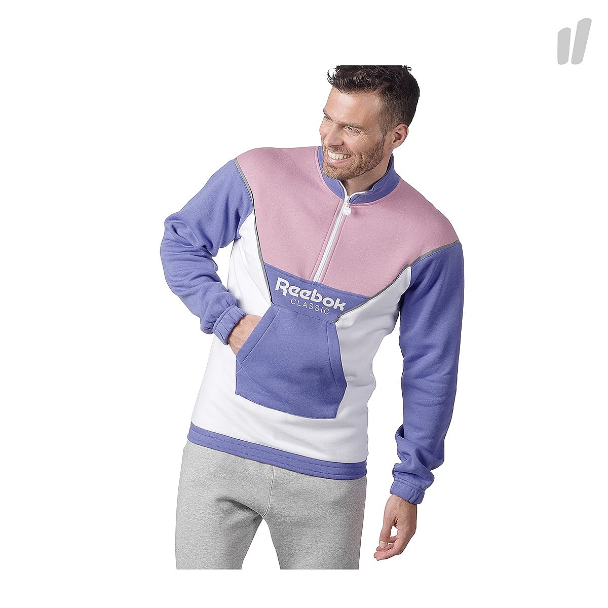 Reebok Classic Half Zip Cover Up Lilac Shadow Sweatshirts DX0136 | Overkill