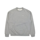 Nike Solo Swoosh Fleece Crew Dark Grey Heather / White Sweatshirts DX1361 063 | Overkill