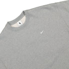 Nike Solo Swoosh Fleece Crew Dark Grey Heather / White Sweatshirts Close-up | Overkill