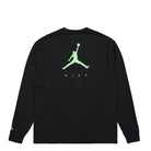 Jordan Air Jordan Flight MVP Statement 85 Long Sleeve Crew Black / Electric Green Longsleeves Close-up | Overkill