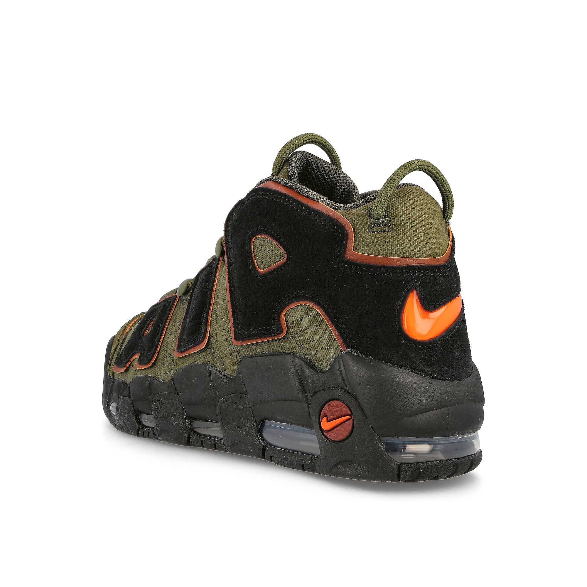 Nike air more uptempo 96 Cargo Khaki / Black - Pecan - Alpha Orange Sneakers  Material | Overkill
