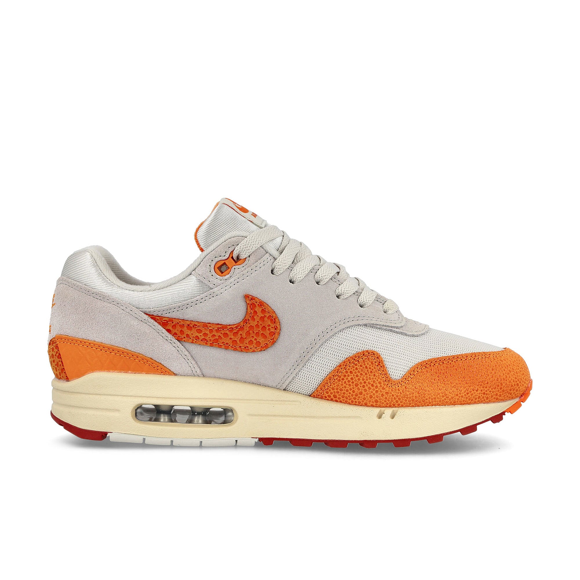 Nike Wmns Air Max 1 Light Bone-Magma Orange - Neutral Grey Low Top Sneakers  Silhouette | Overkill