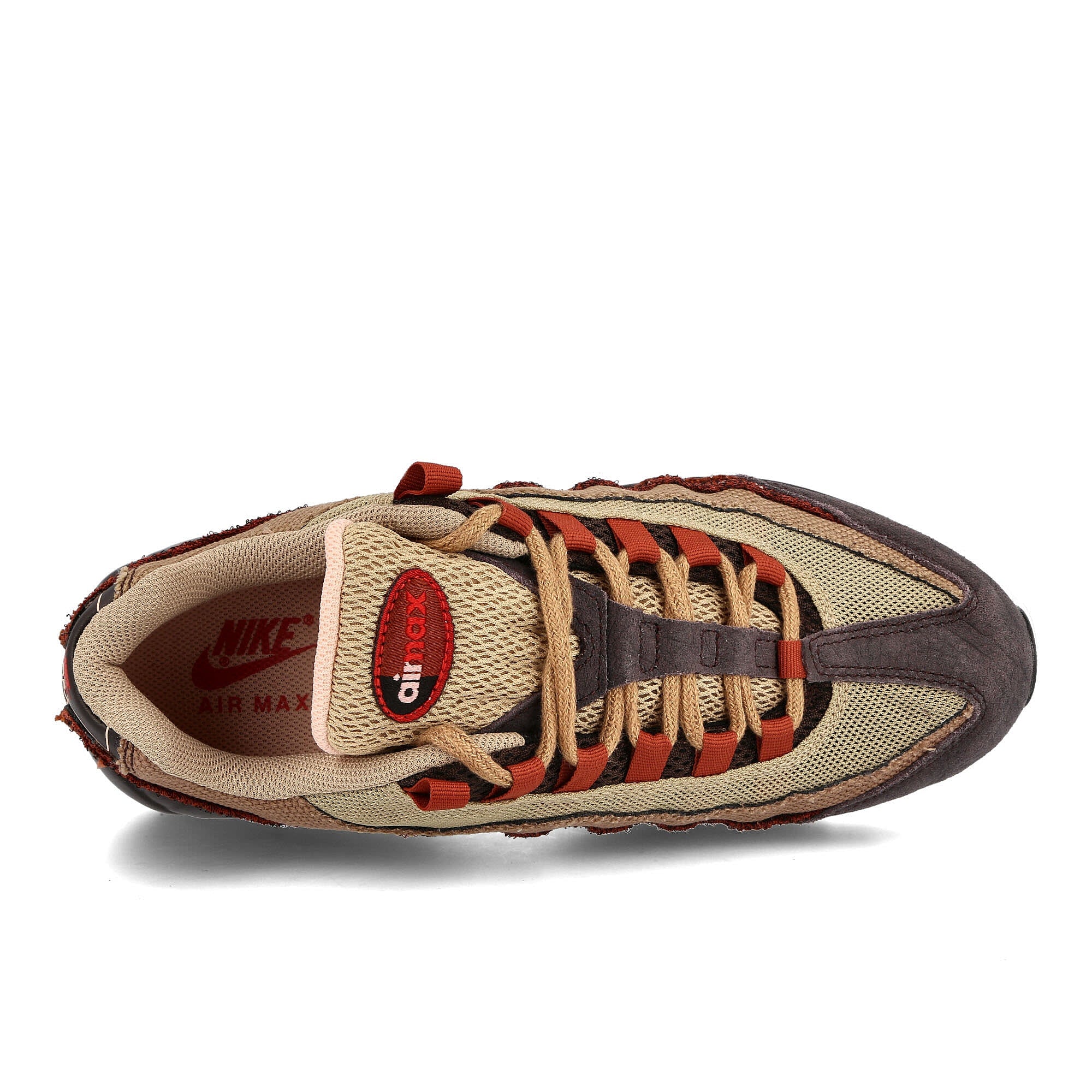 Nike wmns air max 95 Brown Basalt-University Red - Oxen Brown Sneakers  Detailfoto | Overkill