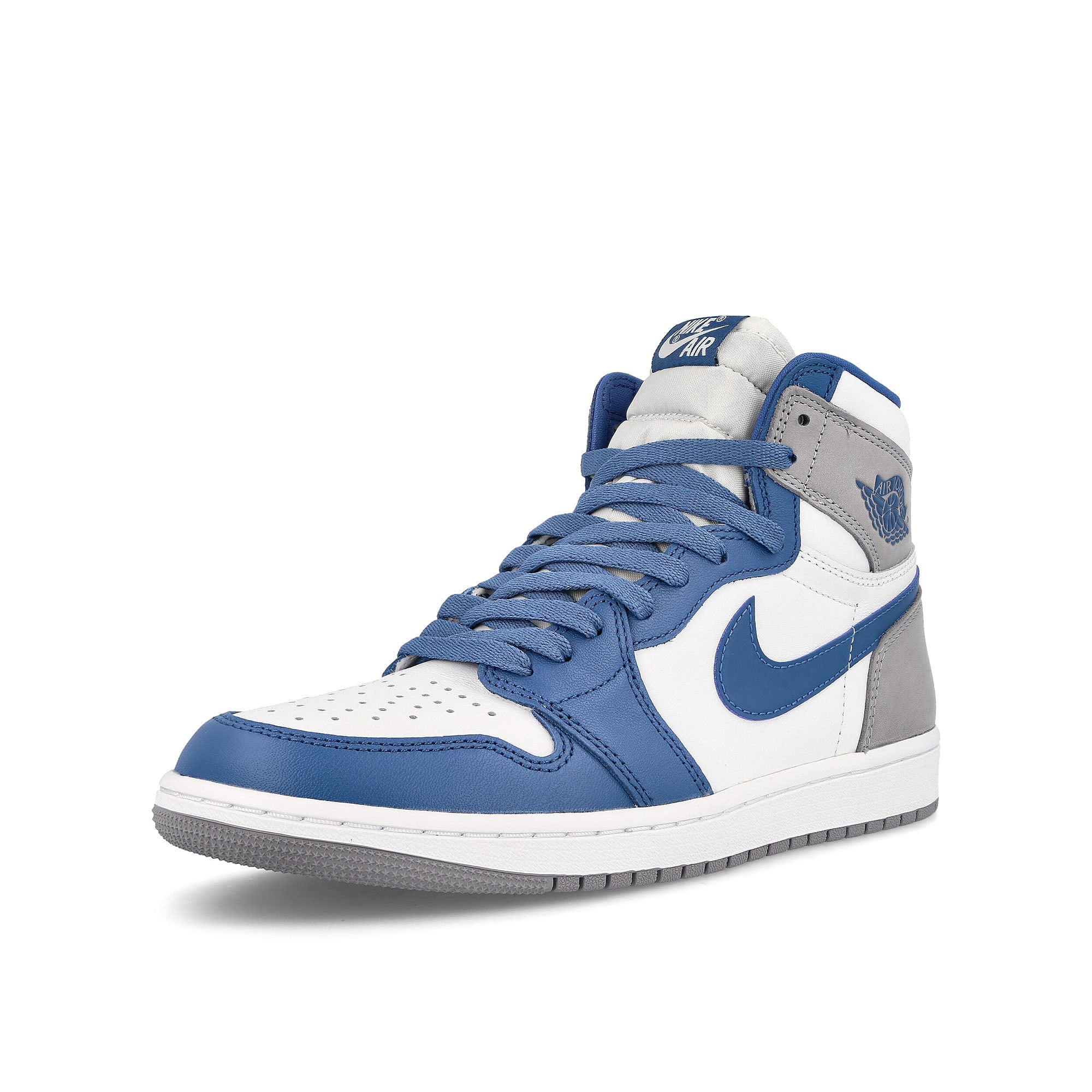 Jordan Air Jordan 1 Retro High OG True Blue / White - Cememt Grey High Top Sneakers  Close Up | Overkill