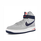 Nike wmns air force hi qs Wolf Grey / College Navy - University Red High Top Sneakers  Close Up | Overkill