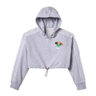 adidas Fiorucci x adidas Wmns Cropped Hoodie Light Grey Heather / Solar Pink / Green Glow Hoodies EC5758 | Overkill