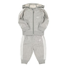 adidas Kids Outline Hoodie Suit Medium Grey Heather / White Hoodies ED8665 | Overkill