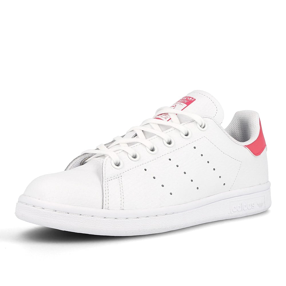 adidas stan smith junior Running White-Running White-Real Pink Sneakers  Close Up | Overkill