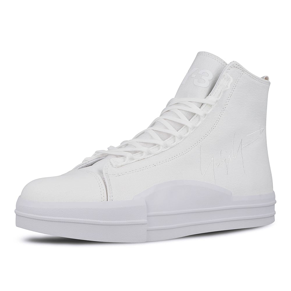 Y-3 yuben mid Footwear White-Footwear White-Footwear White Sneakers  Close Up | Overkill
