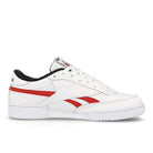 Reebok club c revenge mu White-Black-Red Low Top Sneakers  Silhouette | Overkill
