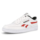 Reebok club c revenge mu White-Black-Red Low Top Sneakers  Close Up | Overkill
