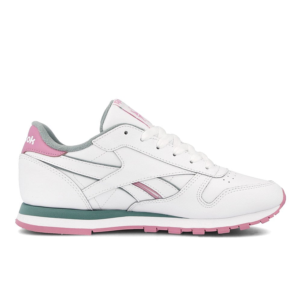 Reebok wmns classic leather White / Green Slate / Jasmine Pink   Material | Overkill