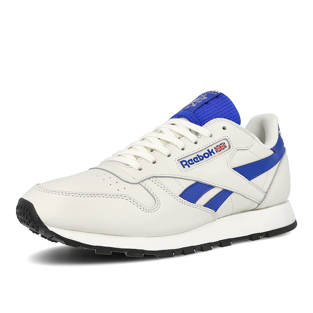 Reebok classic leather mu Chalk / Humble Blue / Black  Detailfoto | Overkill