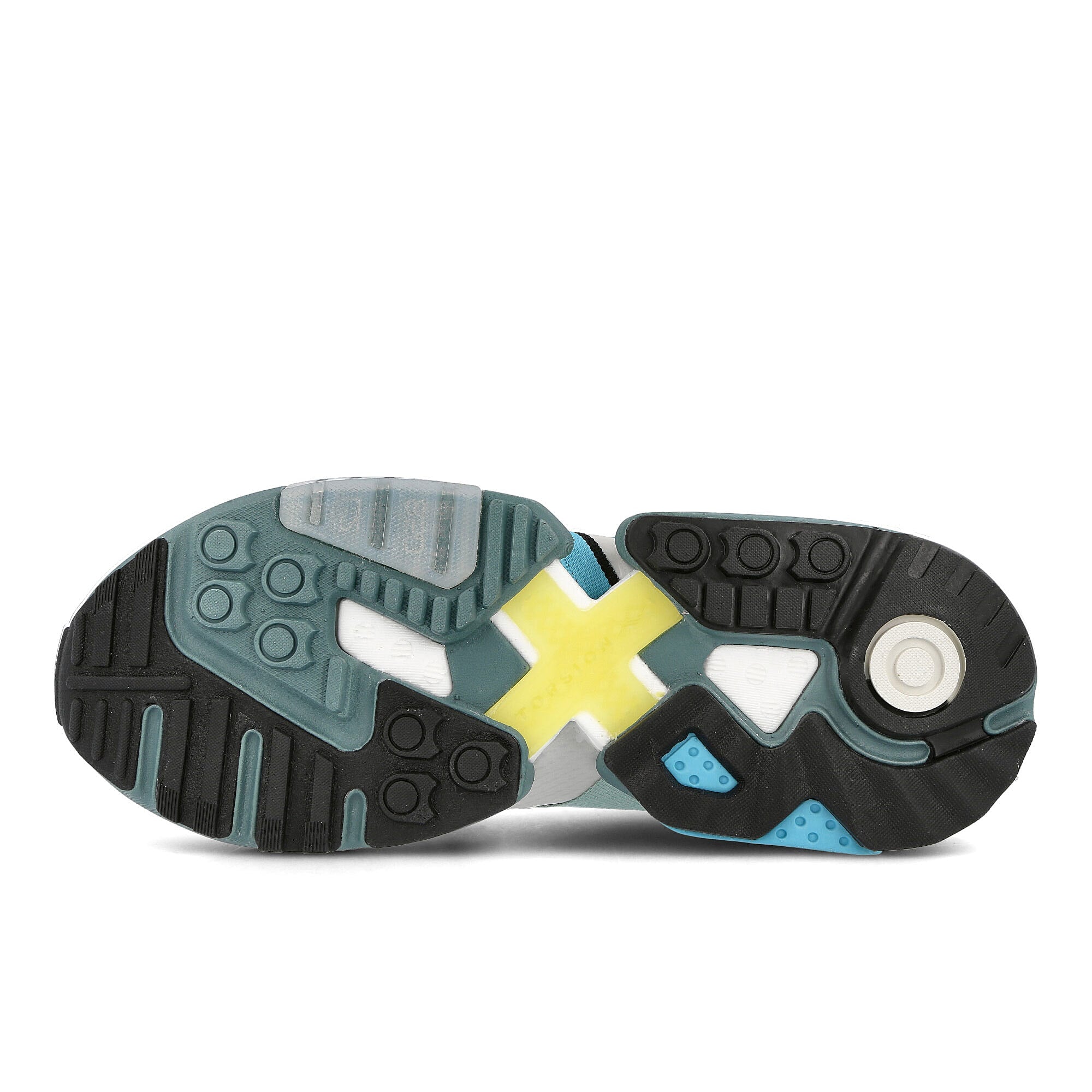 adidas zx torsion Orbit Grey-Blue Glow-Core Black Sneakers  Detail View 1 | Overkill