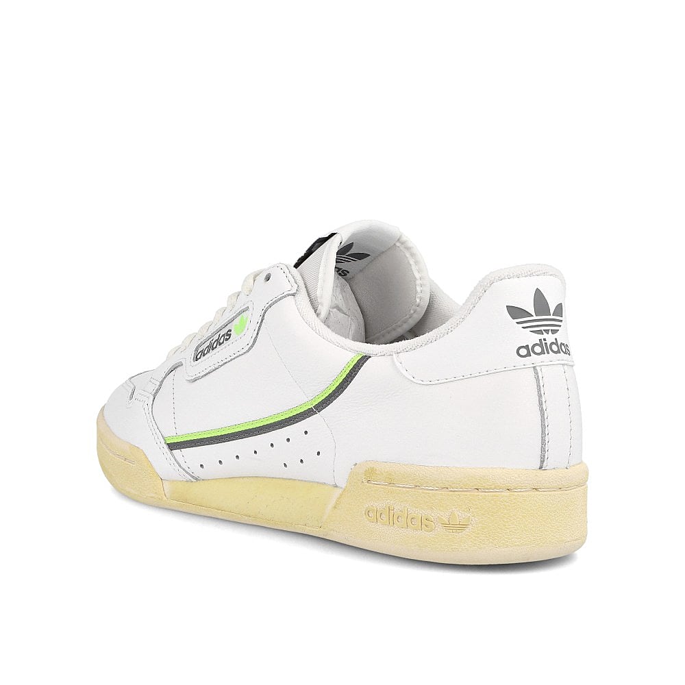 adidas continental 80 Cloud White-Grey Four-Signal Green Sneakers  Material | Overkill