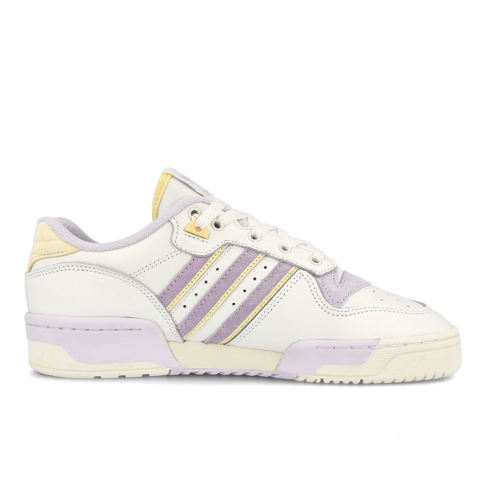 adidas rivalry low Cloud White / Off White / Purple Tint   Material | Overkill