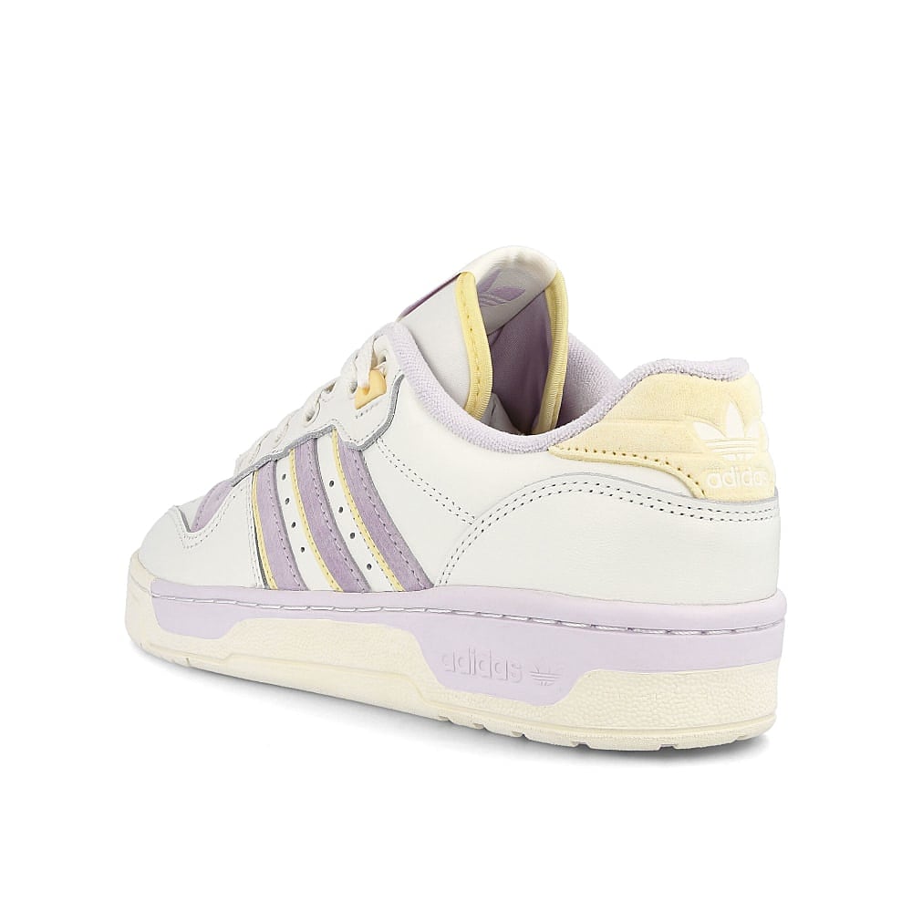adidas rivalry low Cloud White / Off White / Purple Tint  Close-up | Overkill