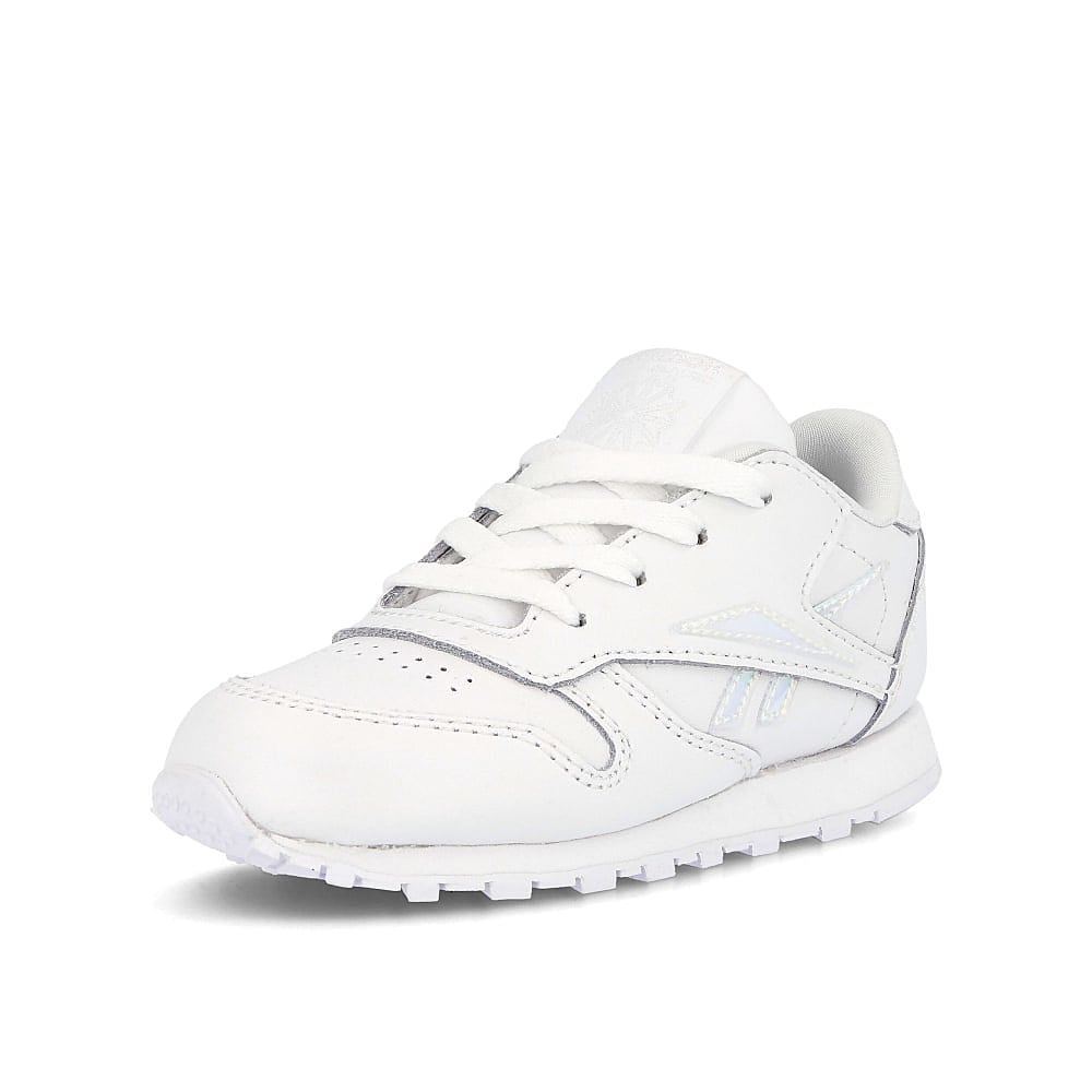 Reebok classic leather infants White-White-White Low Top Sneakers  Close Up | Overkill