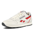 Reebok classic leather mu Chalk-Radiant Red-True Grey Low Top Sneakers  Close Up | Overkill