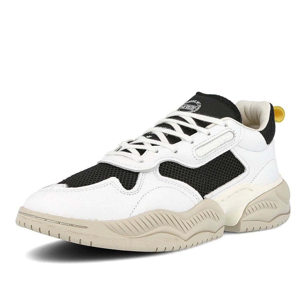 adidas supercourt rx Running White-Core Black-Spring Yellow Sneakers  Close Up | Overkill