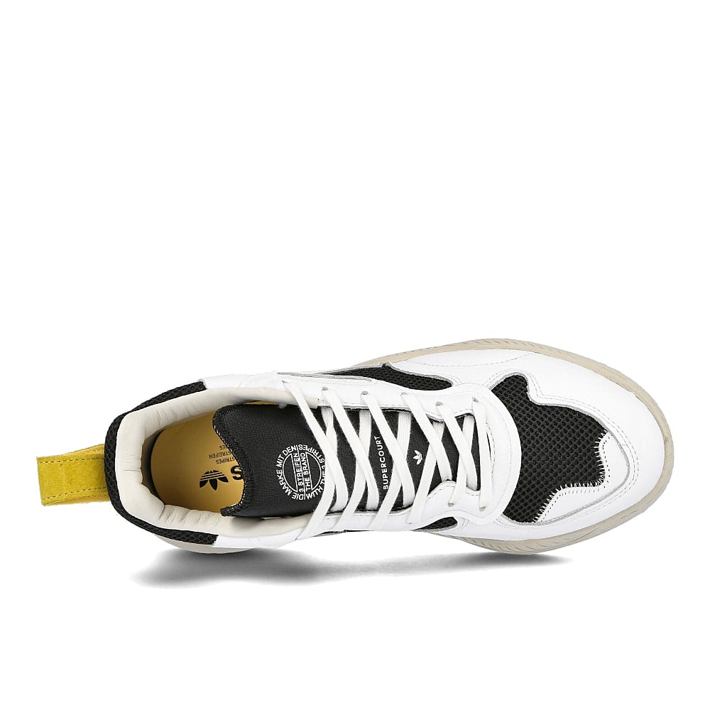 adidas supercourt rx Running White-Core Black-Spring Yellow Sneakers  Detailfoto | Overkill