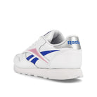 Reebok wmns classic leather White-Blue-Jasmin Pink Sneakers  Material | Overkill